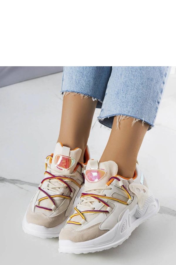 Beige Sport Shoes.Heel Height