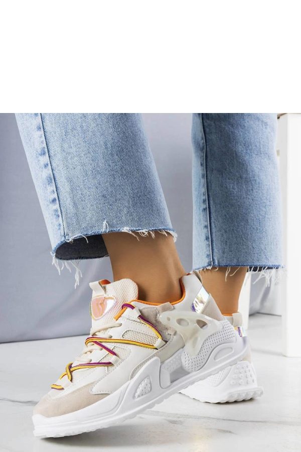 Beige Sport Shoes.Heel Height