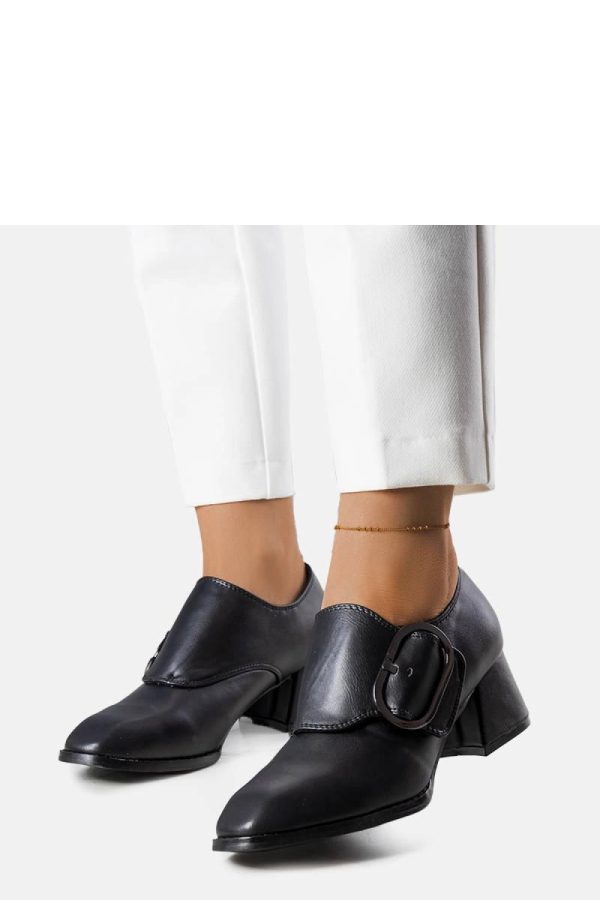 Black Heel Pumps....Fabric and Heel Height