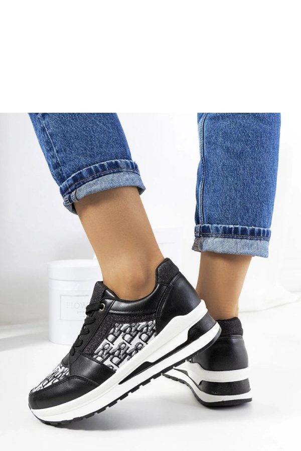 Black Sport Shoes in Women`s Athletic Shoes, Trainers, Sneakers with Heel Height