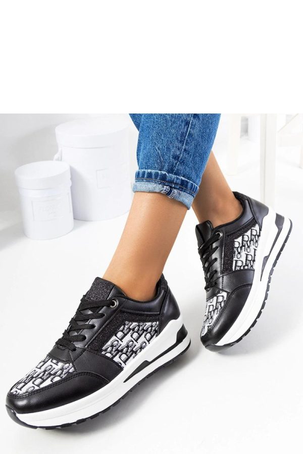 Black Sport Shoes in Women`s Athletic Shoes, Trainers, Sneakers with Heel Height