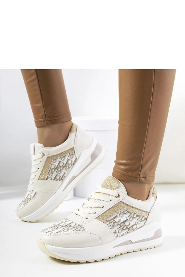 Beige Sport Shoes in Women`s Athletic Shoes, Trainers, Sneakers with Heel Height