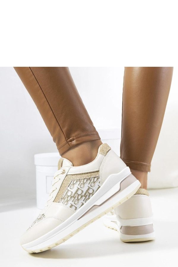 Beige Sport Shoes in Women`s Athletic Shoes, Trainers, Sneakers with Heel Height