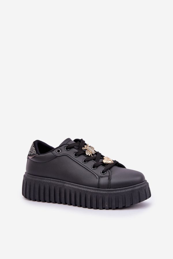 black Platform sneakers model 208064 Step in style