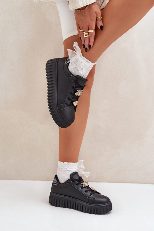black Platform sneakers model 208064 Step in style