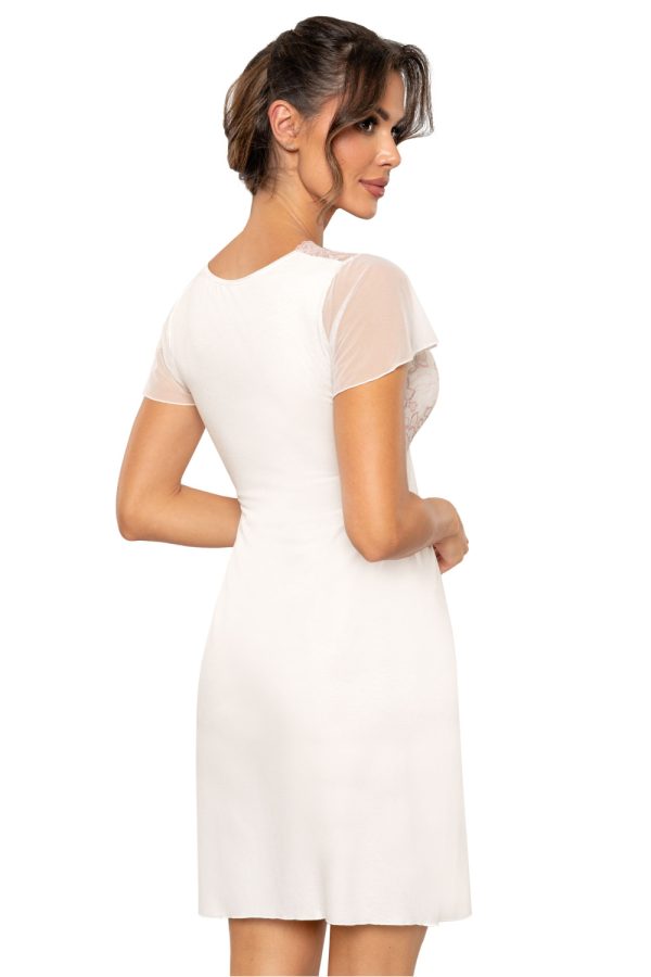Beige Nightshirt in Nightgowns, Nighties, Sleep Shirts with Spandex, Polyamide and Viscose