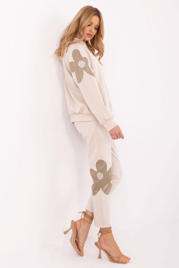 Beige Set..Cotton, Spandex and Viscose