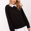 Black Blouse in Women`s Blouses, Tunics with Cotton, Spandex and Viscose