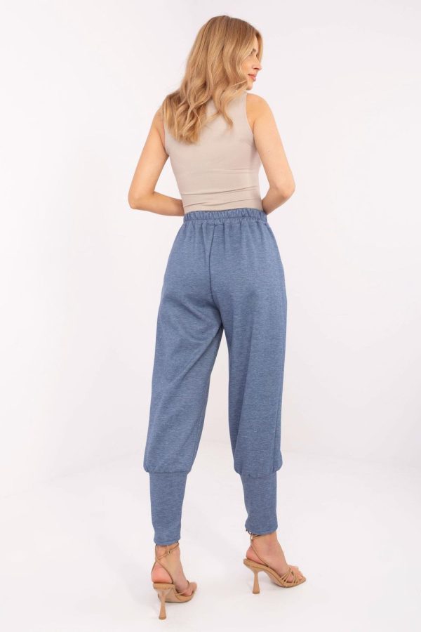 Blue Tracksuit Trousers in Pants, Trousers, Shorts with Spandex, Polyester and Viscose