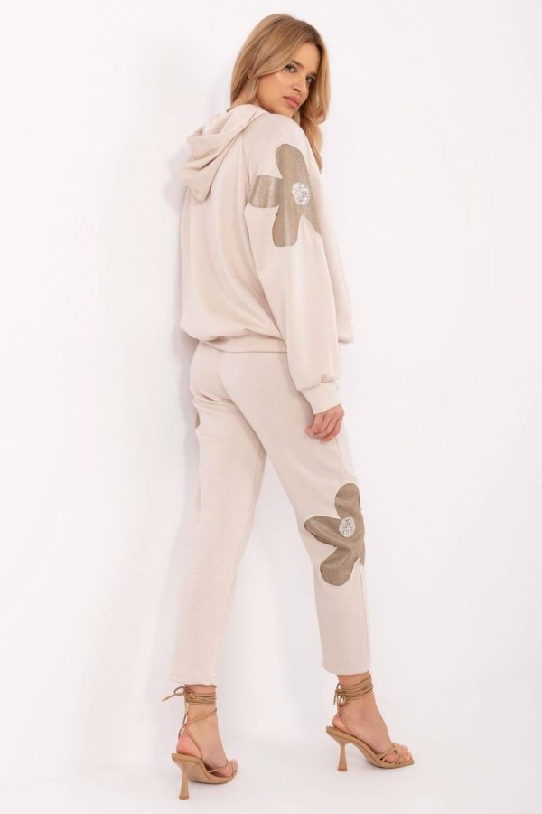 Beige Set..Cotton, Spandex and Viscose