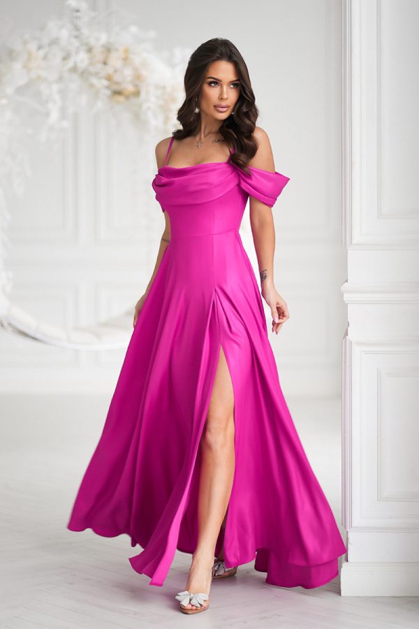 Violet Long Dress in Evening Dresses with Spandex and Polyester