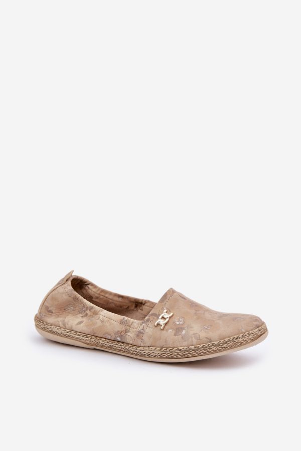 Beige Espadrille in Ballet Flats, Ballet Pumps For Women with Fabric, Footbed, Upper Height and Sole Height