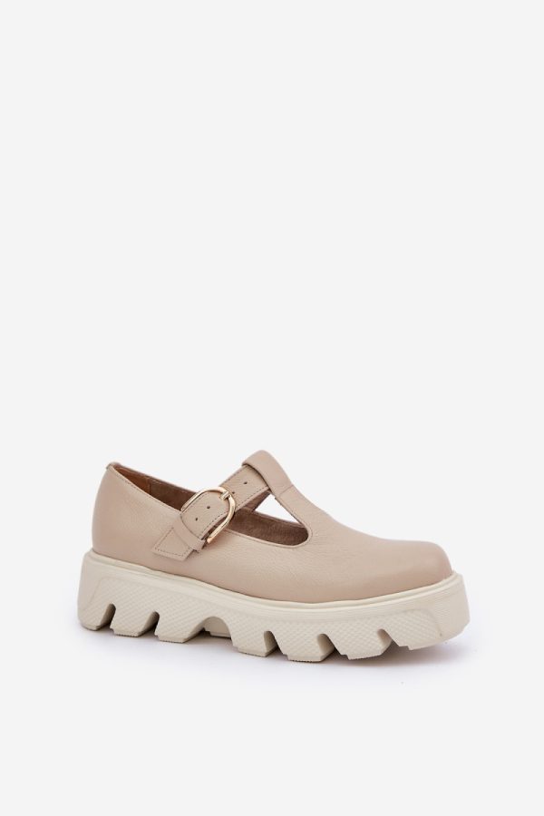 Beige Platform Shoes in Women`s Ankle Boots & Booties with Fabric, Footbed, Upper Height and Platform Height