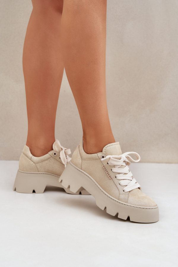 yellow Platform sneakers model 208346 Step in style