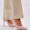 Beige High Heels in High Heels with Fabric, Footbed and Heel Height