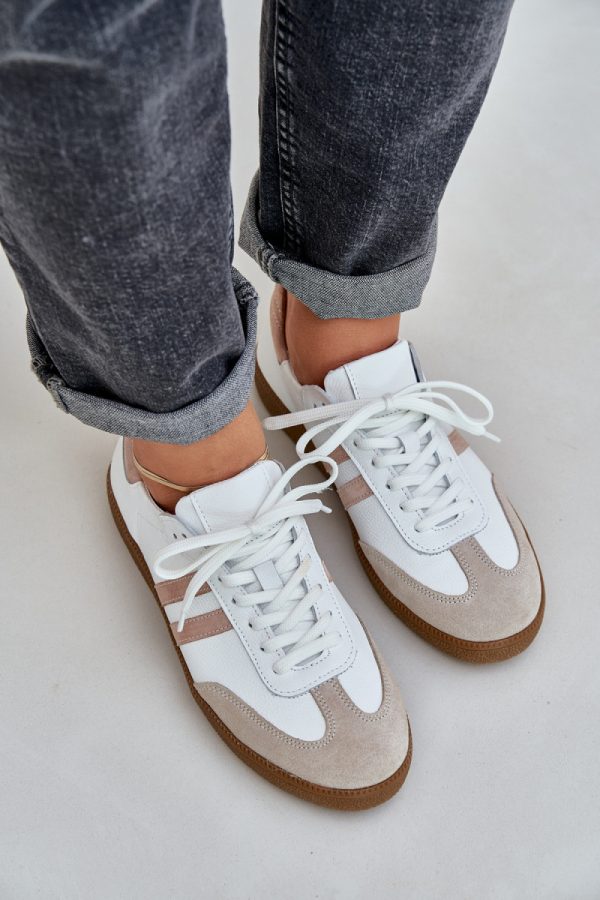 Beige Sport Shoes in Women`s Athletic Shoes, Trainers, Sneakers with Fabric, Footbed, Upper Height and Sole Height
