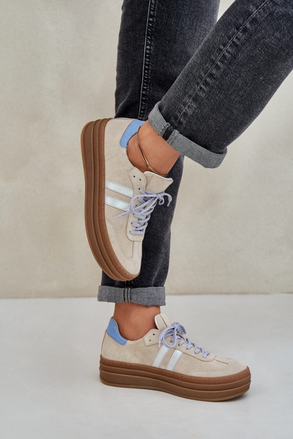 beige Sport Shoes model 208544 Step in style