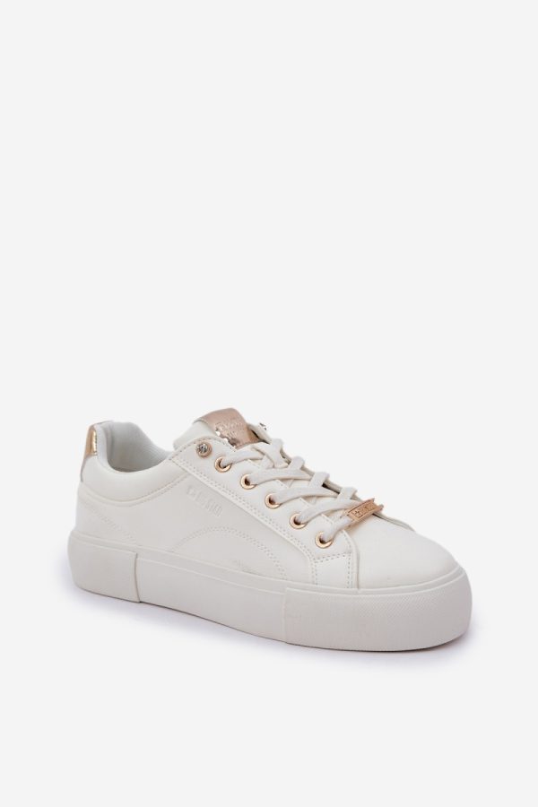 White Sport Shoes in Women`s Athletic Shoes, Trainers, Sneakers with Fabric, Footbed, Upper Height and Sole Height