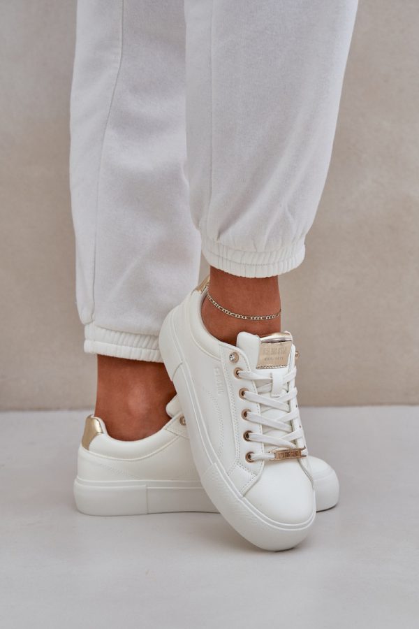 White Sport Shoes in Women`s Athletic Shoes, Trainers, Sneakers with Fabric, Footbed, Upper Height and Sole Height