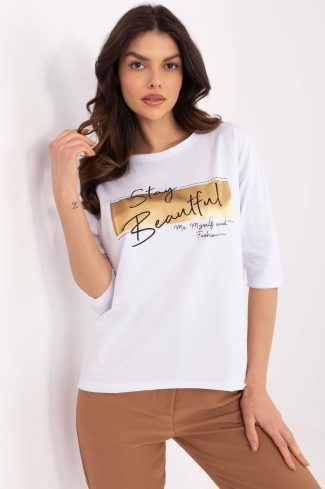 White Blouse in Women`s Blouses, Tunics with Cotton and Spandex