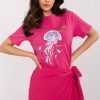 Pink T-shirt in Women`s Tops, T-shirts, Singlets with Cotton and Spandex