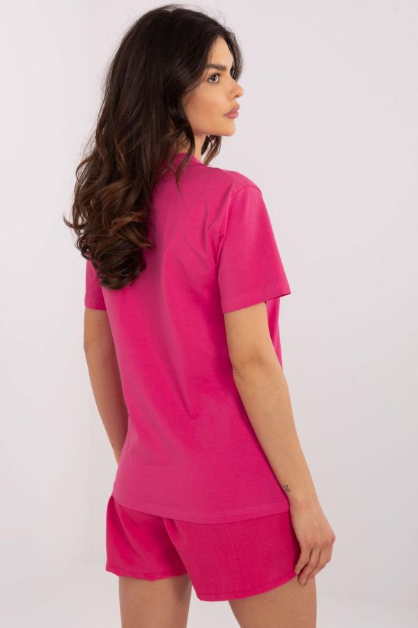 Pink T-shirt in Women`s Tops, T-shirts, Singlets with Cotton and Spandex