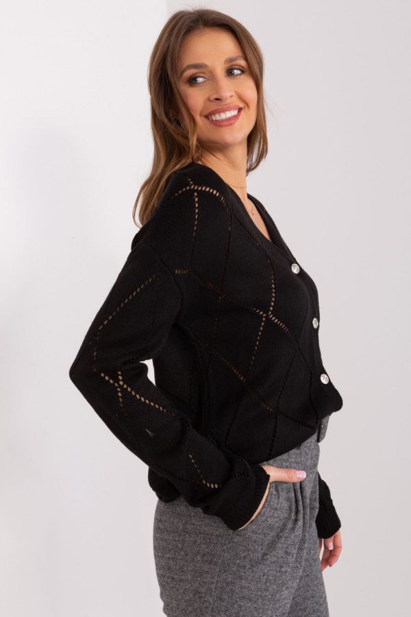 Black Cardigan in Cardigans For Women, Ponchos with Acrylic and Wool