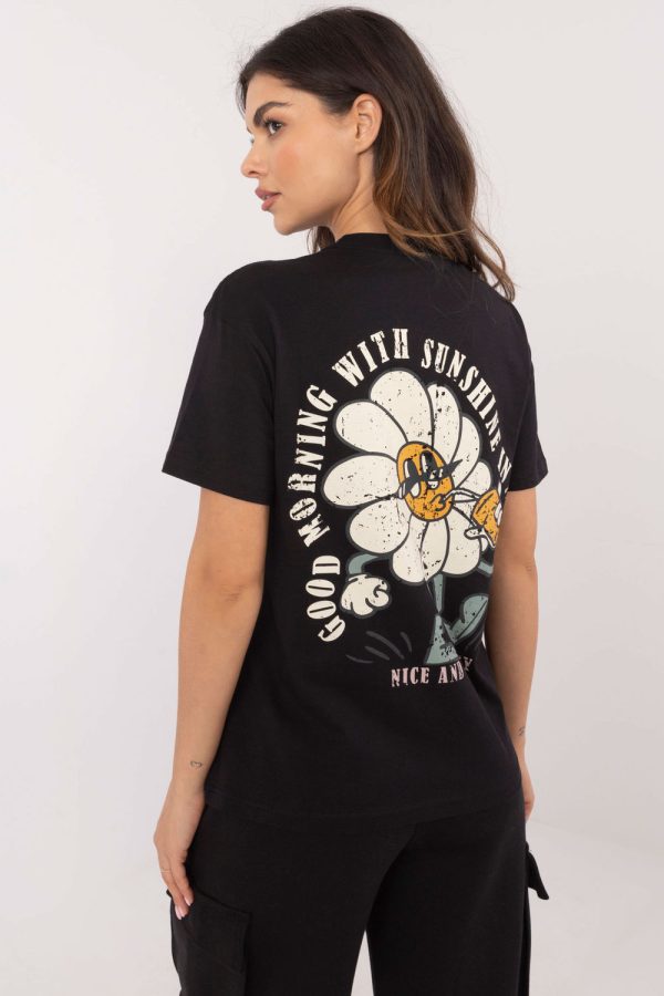 Black T-shirt in Women`s Tops, T-shirts, Singlets with Cotton