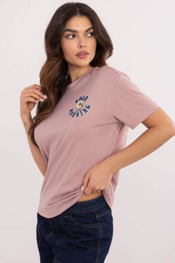 Pink T-shirt in Women`s Tops, T-shirts, Singlets with Cotton