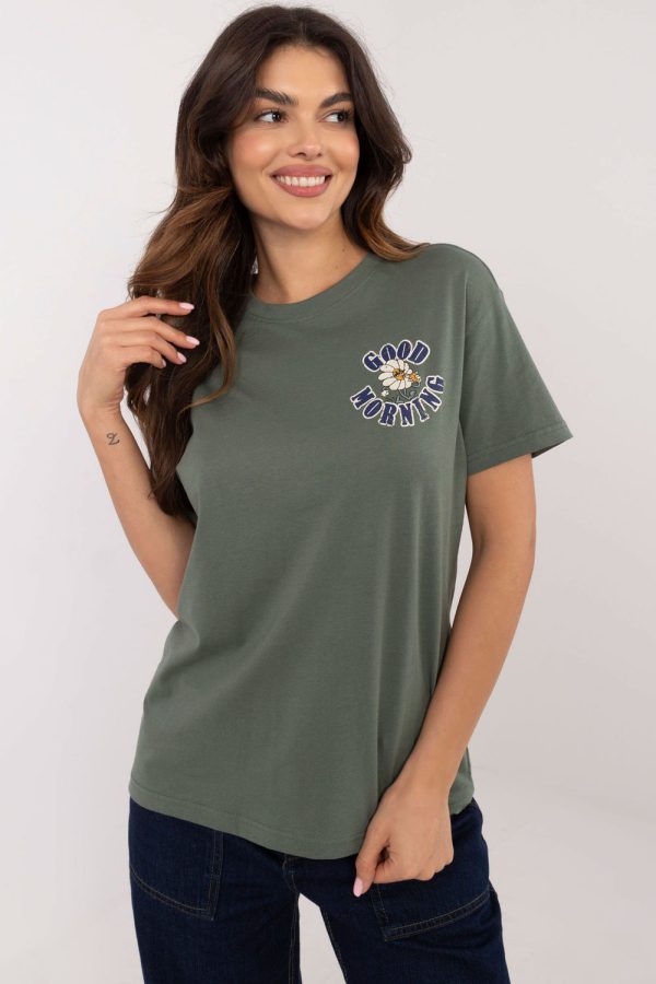 Green T-shirt in Women`s Tops, T-shirts, Singlets with Cotton