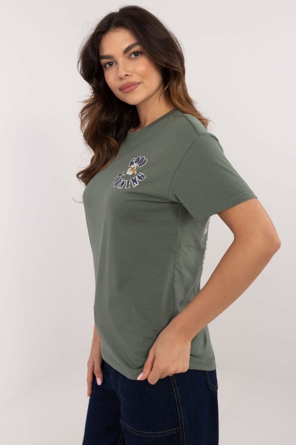 Green T-shirt in Women`s Tops, T-shirts, Singlets with Cotton