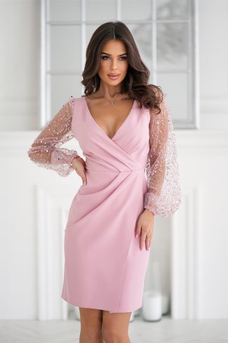 Pink Evening Dress in Evening Dresses with