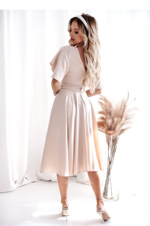 Beige Cocktail Dress in Formal Dresses, Cocktail Dresses with Cotton, Spandex and Polyester