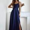 Navy Blue Long Dress in Evening Dresses with