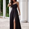 Black Long Dress in Evening Dresses with