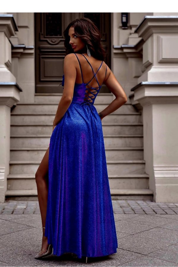 Blue Long Dress in Evening Dresses with
