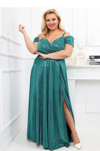 Green Long Dress in Evening Dresses with Cotton, Spandex and Polyester