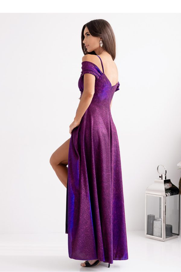 Violet Long Dress in Evening Dresses with Cotton, Spandex and Polyester
