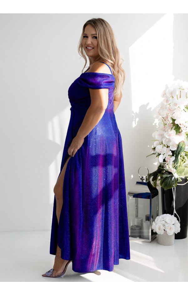 Blue Long Dress in Evening Dresses with Cotton, Spandex and Polyester