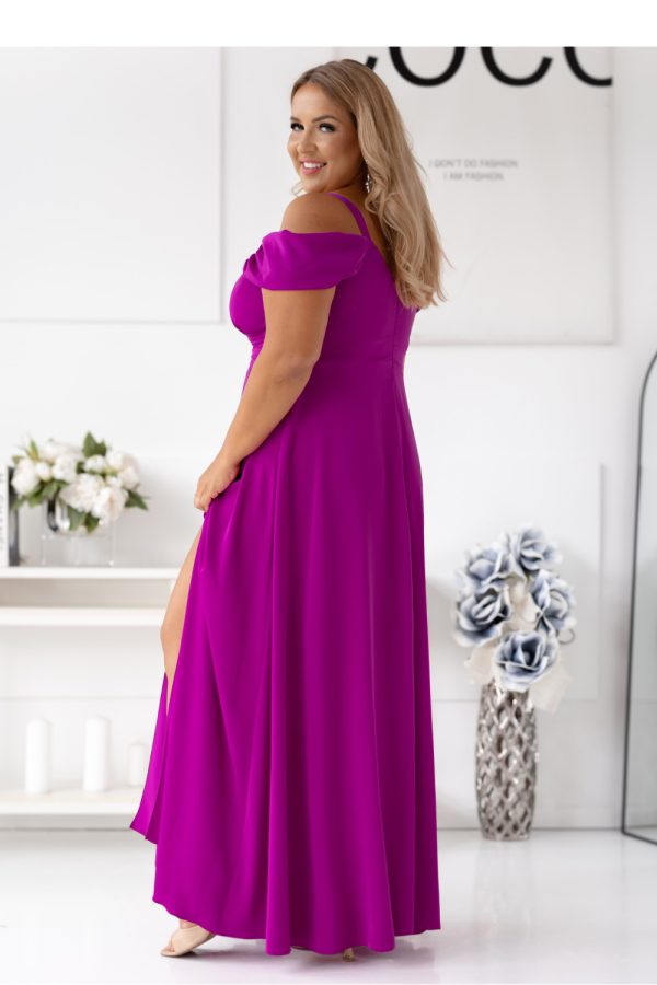 Violet Long Dress in Evening Dresses with Cotton, Spandex and Polyester