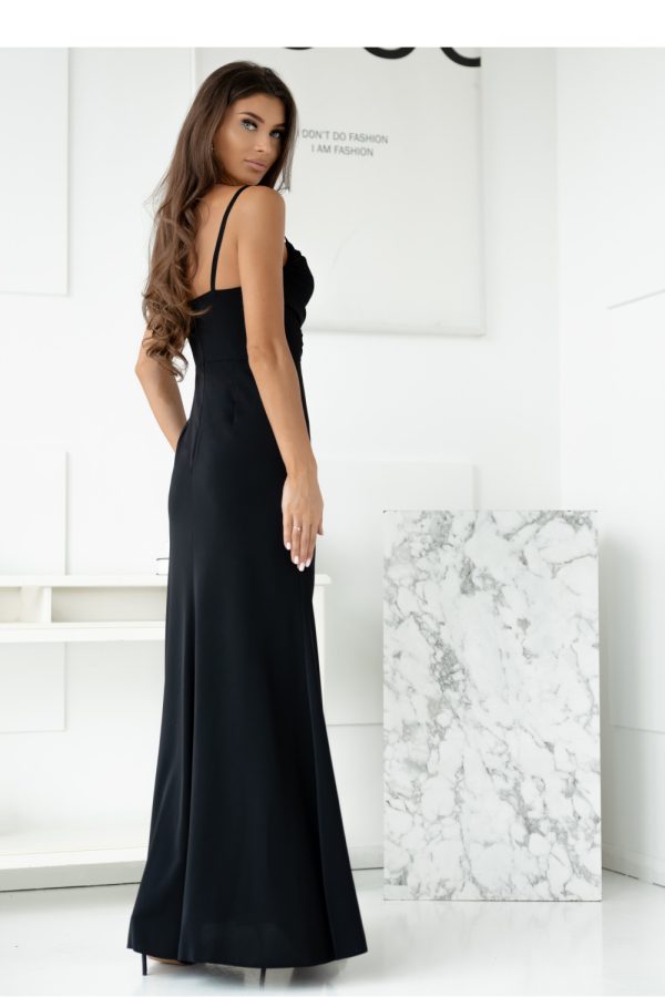 Black Long Dress in Evening Dresses with Cotton, Spandex and Polyester