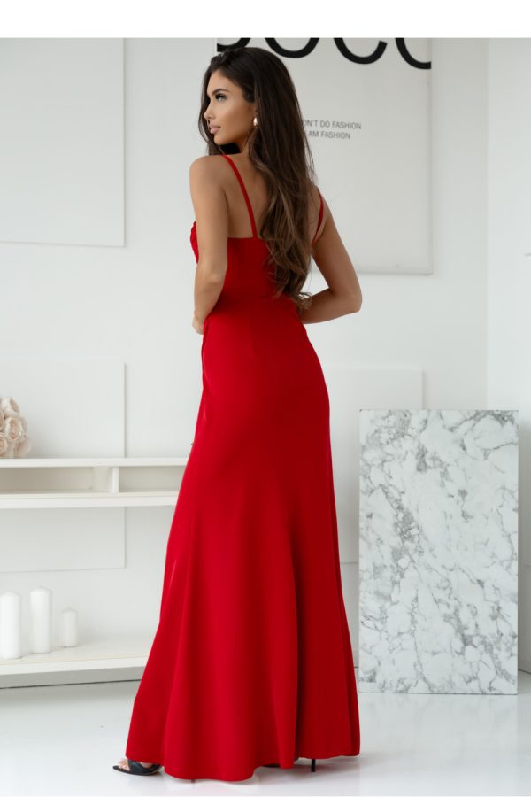 Red Long Dress in Evening Dresses with Cotton, Spandex and Polyester