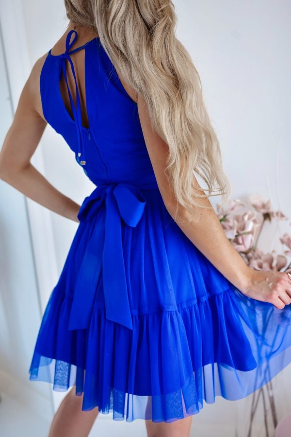 Blue Evening Dress in Evening Dresses with Cotton, Spandex and Polyester