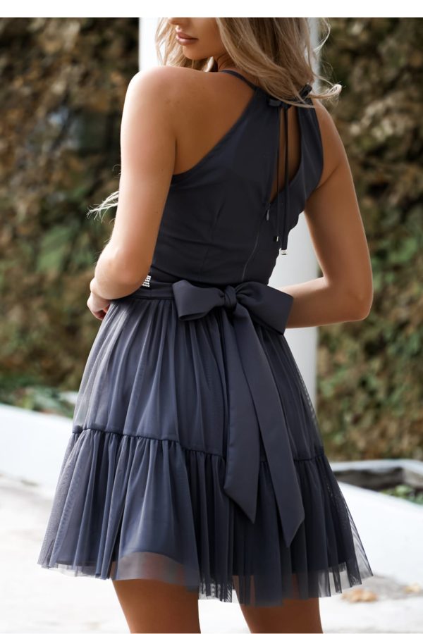 Grey Evening Dress in Evening Dresses with Cotton, Spandex and Polyester