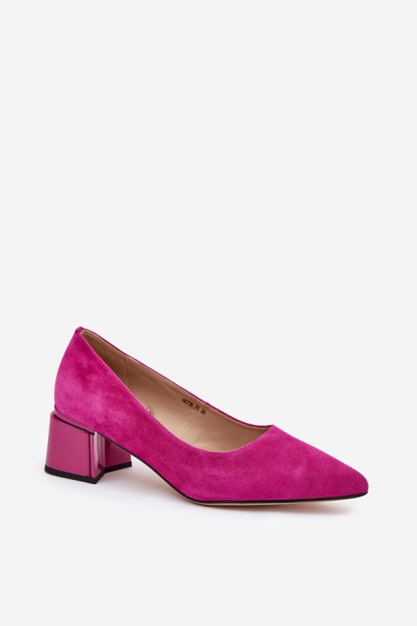 Pink Heel Pumps in Court Shoes, Pumps Shoes with Fabric, Footbed, Upper Height and Heel Height
