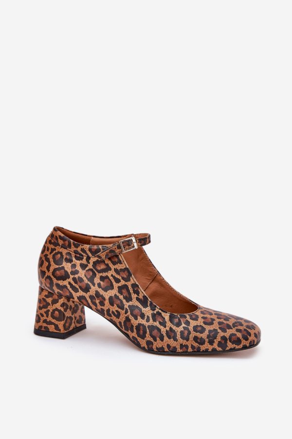 brown Block heel pumps model 209051 Step in style