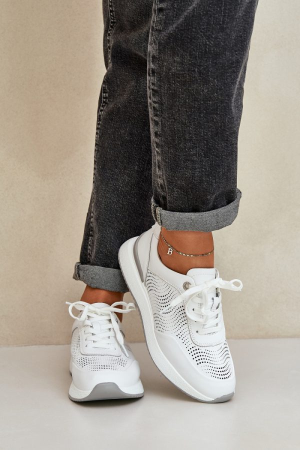 white Platform sneakers model 209059 Step in style