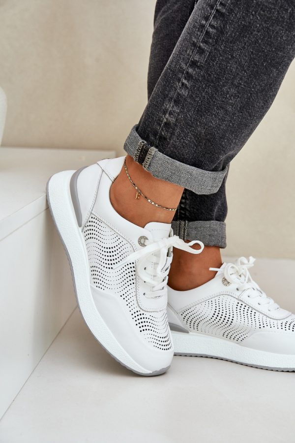 white Platform sneakers model 209059 Step in style