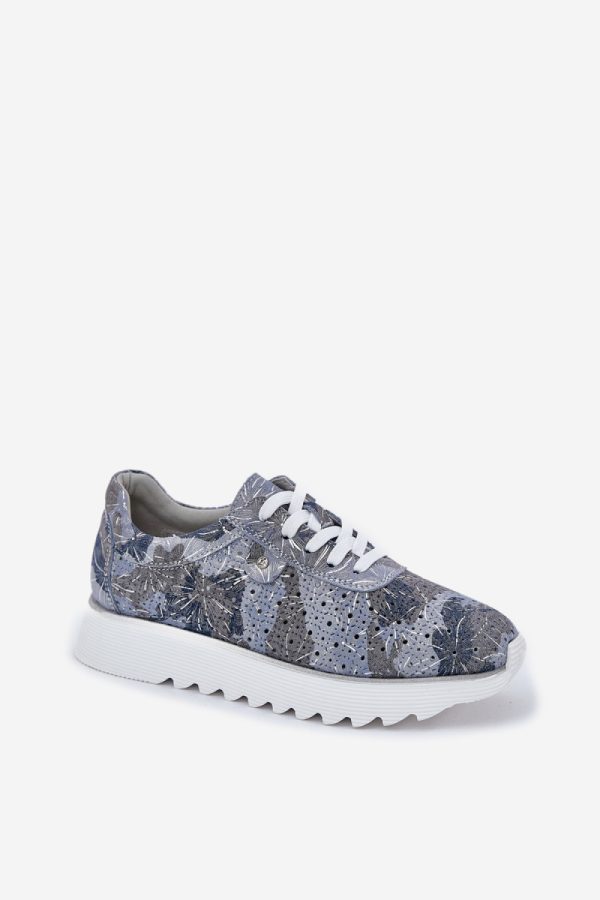 blue Platform sneakers model 209066 Step in style