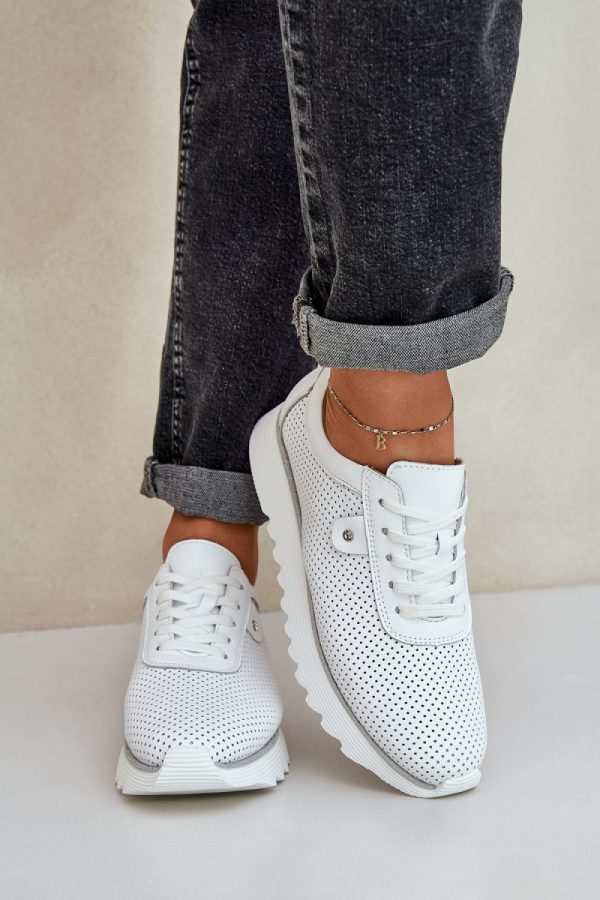 white Platform sneakers model 209068 Step in style